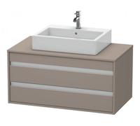 Duravit Ketho Módulo mural 6655, 2 cajones, 1000mm, para lavabo de sobremesa, céntrico, KT665504343, Color: Decoración Basalto Mate