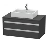 Duravit Ketho Módulo mural 6655, 2 cajones, 1000mm, para lavabo de sobremesa, céntrico, KT665504949, Color: Grafito Mate Decoración