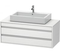 Duravit Ketho Módulo mural 6656, 2 cajones, 1200mm, para lavabo de sobremesa, centralizado, KT665601818, Color: Blanco Mate Decoración