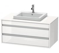 Duravit Ketho Módulo mural 6755, 2 cajones, 1000mm, para lavabo empotrado, centralizado, KT675502222, Color: Decoración blanca de alto brillo