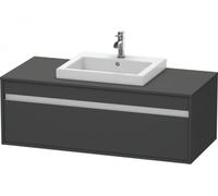 Duravit Ketho Módulo mural 6796, 1 extraíble, 1200mm, para 1 lavabo empotrado, centralizado, KT679604949, Color: Grafito Mate Decoración