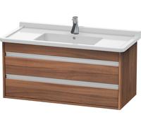 Duravit Ketho mueble bajo lavabo suspendido, 1000x480x455 mm, 2 cajones, para Starck 3 030410, KT664507979, Color: Nogal natural decorado