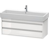 Duravit Ketho mueble bajo lavabo suspendido, 1150x480x440 mm, 2 cajones, para lavabos Vero 045412, KT663902222, Color: Decoración blanca de alto brillo