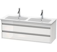 Duravit Ketho mueble bajo lavabo suspendido, 1270x480x475 mm, 2 cajones, para ME by Starck 233613, KT643202222, Color: Decoración blanca de alto brillo