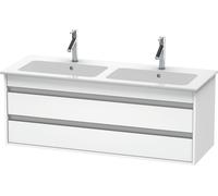 Duravit Ketho mueble bajo lavabo suspendido, 1270x480x475 mm, 2 cajones, para ME by Starck 233613, KT643201818, Color: Blanco Mate Decoración