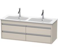 Duravit Ketho mueble bajo lavabo suspendido, 1270x480x475 mm, 4 cajones, para ME by Starck 233613, KT643309191, Color: Decoración mate gris topo