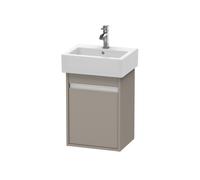 Duravit Ketho mueble bajo lavabo suspendido, 400x550x320 mm, 1 puerta, tope a la derecha, para lavamanos Vero 070445, KT6630R4343, Color: Decoración Basalto Mate
