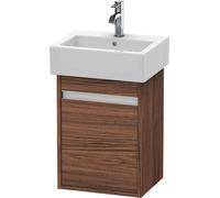 Duravit Ketho mueble bajo lavabo suspendido, 400x550x320 mm, 1 puerta, tope a la derecha, para lavamanos Vero 070445, KT6630R2121, Color: Decoración nogal oscuro