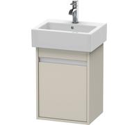 Duravit Ketho mueble bajo lavabo suspendido, 400x550x320 mm, 1 puerta, tope a la derecha, para lavamanos Vero 070445, KT6630R9191, Color: Decoración mate gris topo
