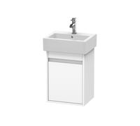 Duravit Ketho mueble bajo lavabo suspendido, 400x550x320 mm, 1 puerta, tope a la derecha, para lavamanos Vero 070445, KT6630R1818, Color: Blanco Mate Decoración
