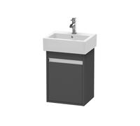 Duravit Ketho mueble bajo lavabo suspendido, 400x550x320 mm, 1 puerta, tope a la derecha, para lavamanos Vero 070445, KT6630R4949, Color: Grafito Mate Decoración