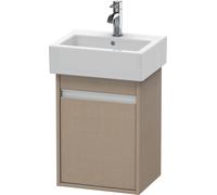 Duravit Ketho mueble bajo lavabo suspendido, 400x550x320 mm, 1 puerta, tope a la derecha, para lavamanos Vero 070445, KT6630R7575, Color: Decoración de lino