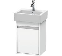Duravit Ketho mueble bajo lavabo suspendido, 400x550x320 mm, 1 puerta, tope a la izquierda, para lavamanos Vero 070445, KT6630L1818, Color: Blanco Mate Decoración