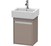 Duravit Ketho mueble bajo lavabo suspendido, 400x550x320 mm, 1 puerta, tope a la izquierda, para lavamanos Vero 070445, KT6630L4343, Color: Decoración Basalto Mate