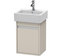 Duravit Ketho mueble bajo lavabo suspendido, 400x550x320 mm, 1 puerta, tope a la izquierda, para lavamanos Vero 070445, KT6630L9191, Color: Decoración mate gris topo
