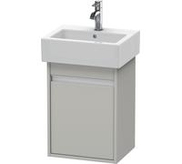 Duravit Ketho mueble bajo lavabo suspendido, 400x550x320 mm, 1 puerta, tope a la izquierda, para lavamanos Vero 070445, KT6630L0707, Color: Decoración gris hormigón mate