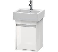 Duravit Ketho mueble bajo lavabo suspendido, 400x550x320 mm, 1 puerta, tope a la izquierda, para lavamanos Vero 070445, KT6630L2222, Color: Decoración blanca de alto brillo