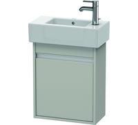 Duravit Ketho mueble bajo lavabo suspendido, 450x550x225 mm, 1 puerta, tope izquierdo, para lavamanos Vero 070350, KT6629R0707, Color: Decoración gris hormigón mate