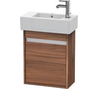 Duravit Ketho mueble bajo lavabo suspendido, 450x550x225 mm, 1 puerta, tope izquierdo, para lavamanos Vero 070350, KT6629R7979, Color: Nogal natural decorado