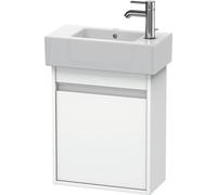 Duravit Ketho mueble bajo lavabo suspendido, 450x550x225 mm, 1 puerta, tope izquierdo, para lavamanos Vero 070350, KT6629R1818, Color: Blanco Mate Decoración