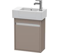 Duravit Ketho mueble bajo lavabo suspendido, 450x550x225 mm, 1 puerta, tope izquierdo, para lavamanos Vero 070350, KT6629R4343, Color: Decoración Basalto Mate