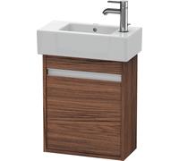 Duravit Ketho mueble bajo lavabo suspendido, 450x550x225 mm, 1 puerta, tope izquierdo, para lavamanos Vero 070350, KT6629L2121, Color: Decoración nogal oscuro
