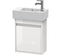 Duravit Ketho mueble bajo lavabo suspendido, 450x550x225 mm, 1 puerta, tope izquierdo, para lavamanos Vero 070350, KT6629R2222, Color: Decoración blanca de alto brillo