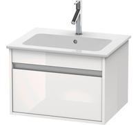 Duravit Ketho mueble bajo lavabo suspendido, 600x410x475 mm, 1 cajón, para ME by Starck 233663, KT641802222, Color: Decoración blanca de alto brillo