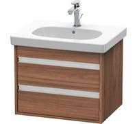 Duravit Ketho mueble bajo lavabo suspendido, 600x480x455 mm, 2 cajones, para D-Code, KT665007979, Color: Nogal natural decorado