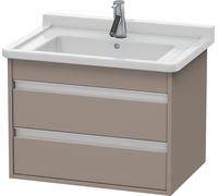 Duravit Ketho mueble bajo lavabo suspendido, 650x480x455 mm, 2 cajones, para Starck 3 030470, KT664304343, Color: Decoración Basalto Mate