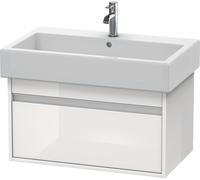 Duravit Ketho mueble bajo lavabo suspendido, 750x410x440 mm, 1 cajón, para lavabos Vero 045480, KT668702222, Color: Decoración blanca de alto brillo