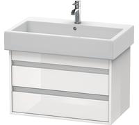 Duravit Ketho mueble bajo lavabo suspendido, 750x480x440 mm, 2 cajones, para lavabos Vero 045480, KT663702222, Color: Decoración blanca de alto brillo