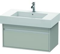 Duravit Ketho mueble bajo lavabo suspendido, 800x410x455 mm, 1 cajón, para lavabos Vero 032985, KT669000707, Color: Decoración gris hormigón mate