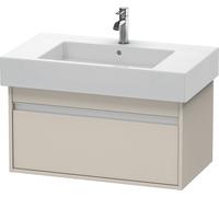 Duravit Ketho mueble bajo lavabo suspendido, 800x410x455 mm, 1 cajón, para lavabos Vero 032985, KT669009191, Color: Decoración mate gris topo