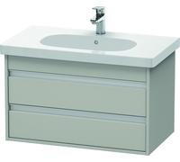 Duravit Ketho mueble bajo lavabo suspendido, 800x480x455 mm, 2 cajones, para D-Code, KT664700707, Color: Decoración gris hormigón mate