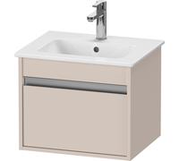 Duravit Ketho mueble bajo lavabo suspendido, Compact, 500x410x412 mm, 1 cajón, para ME by Starck 233653, KT640409191, Color: Decoración mate gris topo