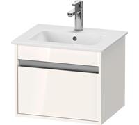 Duravit Ketho mueble bajo lavabo suspendido, Compact, 500x410x412 mm, 1 cajón, para ME by Starck 233653, KT640402222, Color: Decoración blanca de alto brillo