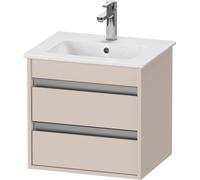 Duravit Ketho mueble bajo lavabo suspendido, Compact, 500x480x412 mm, 2 cajones, para ME by Starck 233653, KT644409191, Color: Decoración mate gris topo