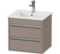 Duravit Ketho mueble bajo lavabo suspendido, Compact, 500x480x412 mm, 2 cajones, para ME by Starck 233653, KT644404343, Color: Decoración Basalto Mate