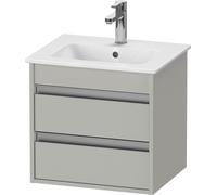 Duravit Ketho mueble bajo lavabo suspendido, Compact, 500x480x412 mm, 2 cajones, para ME by Starck 233653, KT644400707, Color: Decoración gris hormigón mate