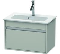 Duravit Ketho mueble bajo lavabo suspendido, Compact, 600x410x385 mm, 1 cajón, para ME by Starck 234263, KT642200707, Color: Decoración gris hormigón mate