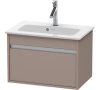 Duravit Ketho mueble bajo lavabo suspendido, Compact, 600x410x385 mm, 1 cajón, para ME by Starck 234263, KT642204343, Color: Decoración Basalto Mate