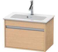 Duravit Ketho mueble bajo lavabo suspendido, Compact, 600x410x385 mm, 1 cajón, para ME by Starck 234263, KT642203030, Color: Decoración roble natural