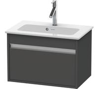 Duravit Ketho mueble bajo lavabo suspendido, Compact, 600x410x385 mm, 1 cajón, para ME by Starck 234263, KT642204949, Color: Grafito Mate Decoración