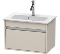 Duravit Ketho mueble bajo lavabo suspendido, Compact, 600x410x385 mm, 1 cajón, para ME by Starck 234263, KT642209191, Color: Decoración mate gris topo