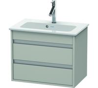 Duravit Ketho mueble bajo lavabo suspendido, Compact, 600x480x385 mm, 2 cajones, para ME by Starck 234263, KT645200707, Color: Decoración gris hormigón mate