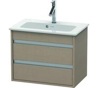 Duravit Ketho mueble bajo lavabo suspendido, Compact, 600x480x385 mm, 2 cajones, para ME by Starck 234263, KT645207575, Color: Decoración de lino