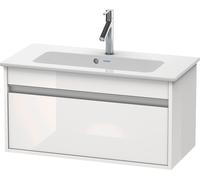 Duravit Ketho mueble bajo lavabo suspendido, Compact, 800x410x385 mm, 1 cajón, para ME by Starck 234283, KT642302222, Color: Decoración blanca de alto brillo