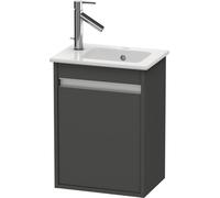 Duravit Ketho mueble bajo para lavabo, 400x550x285 mm, 1 puerta, tope a la derecha, para ME by Starck 072343, KT6417R4949, Color: Grafito Mate Decoración