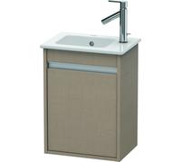 Duravit Ketho mueble bajo para lavabo, 400x550x285 mm, 1 puerta, tope a la derecha, para ME by Starck 072343, KT6417R7575, Color: Decoración de lino